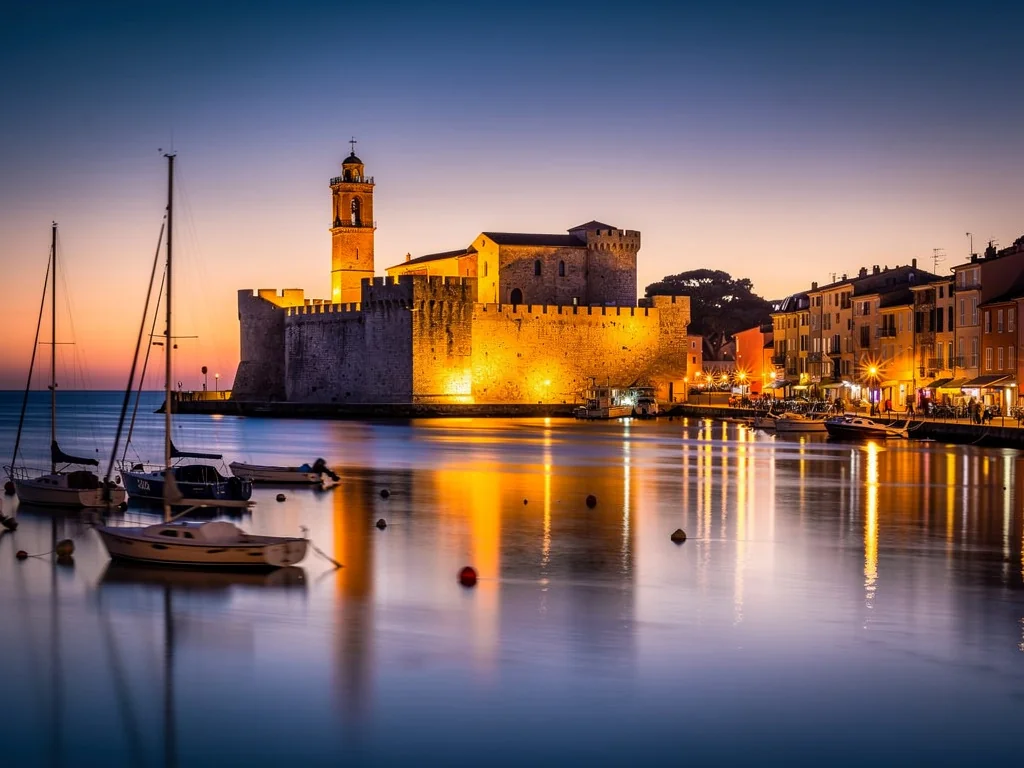 Port de Collioure au crépuscule